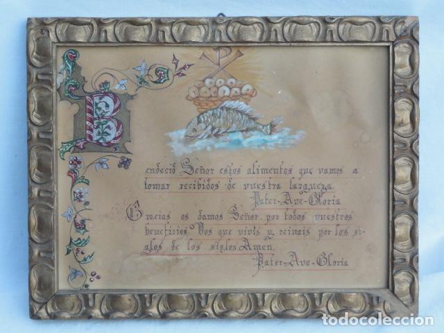 Vintage: BONITO MARCO CON PREGRARIA BENDICI&Oacute;N ALIMENTOS. - Foto 1