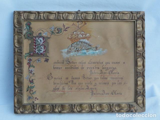 Vintage: BONITO MARCO CON PREGRARIA BENDICI&Oacute;N ALIMENTOS. - Foto 2