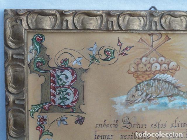 Vintage: BONITO MARCO CON PREGRARIA BENDICI&Oacute;N ALIMENTOS. - Foto 3