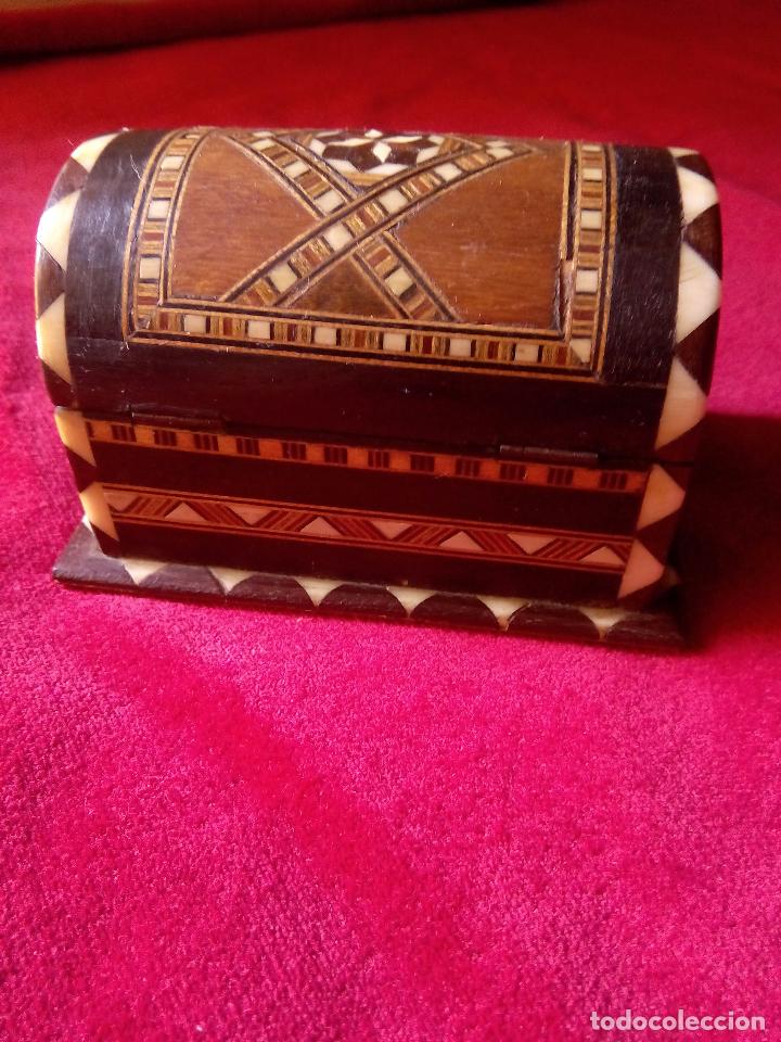 Vintage: caja cajita joyero tipo baul cofre 11 x 8