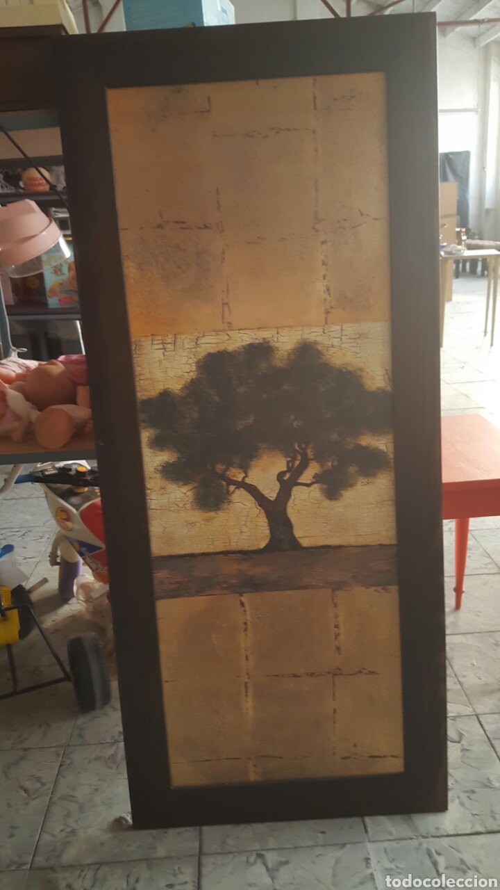 Vintage: Gran cuadro impresion sobre tabla, vintage. Arbol. 59x136cm