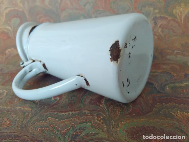 Vintage: CAFETERA-TETERA DE HIERRO ESMALTADO EN BLANCO - Foto 4