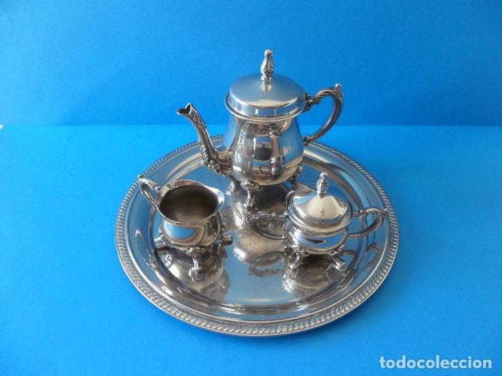 Vintage: Mini Coffee Set. Silver Plated - Mini juego de caf&eacute; Ingles en metal plateado
