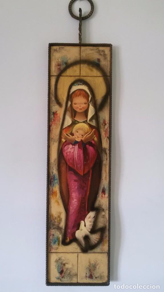 Vintage: VIRGEN CABECERA a&ntilde;os 60 - Foto 2