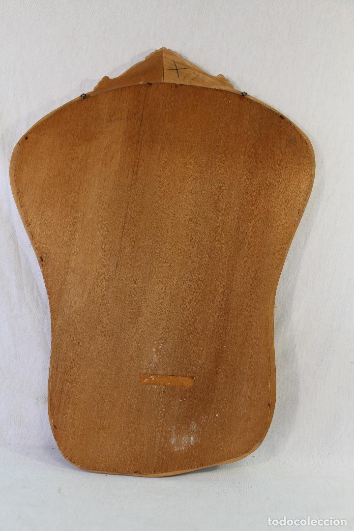 Vintage: espejo de madera, a&ntilde;os 60 - Foto 3