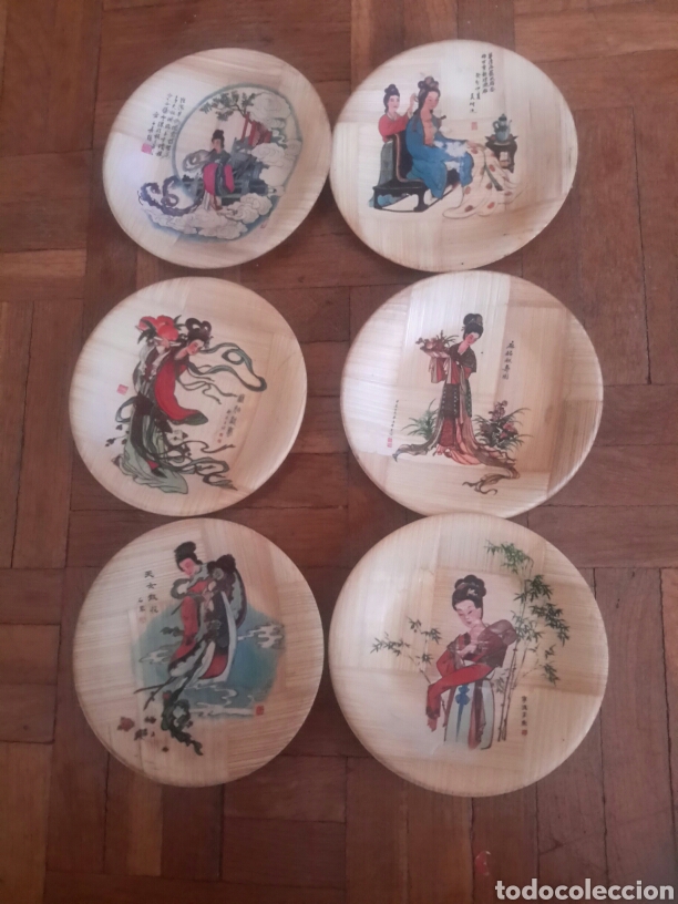 Vintage: Platos de  bambu - Foto 1