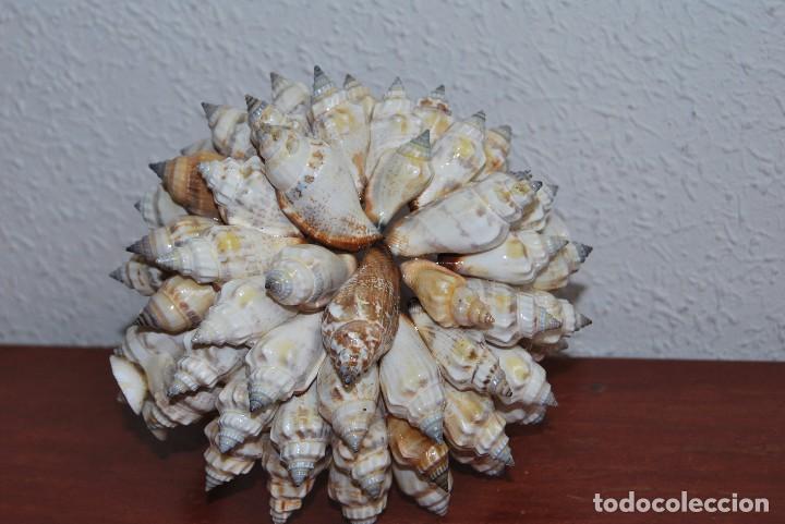 Vintage: CESTO DE CONCHAS Y CARACOLAS - A&Ntilde;OS 60 - CESTA - Foto 9