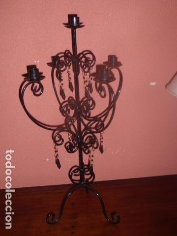Vintage: CANDELABRO DE 5 BRAZOS DE FORJA - Foto 1