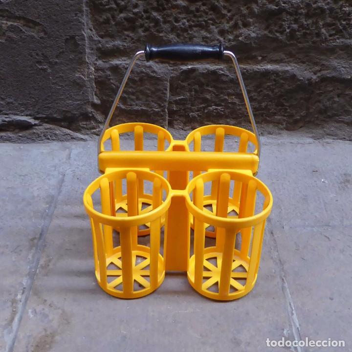 Vintage: Cesta para botellas, a&ntilde;os 60 - Foto 2
