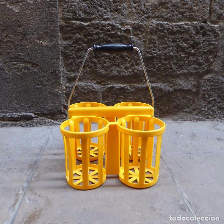 Vintage: Cesta para botellas, a&ntilde;os 60 - Foto 3