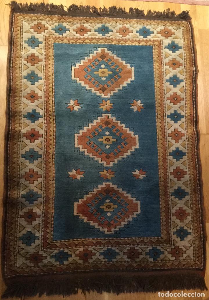 Vintage: PRECIOSA ALFOMBRA ORIENTAL DE LANA ANUDADA A MANO