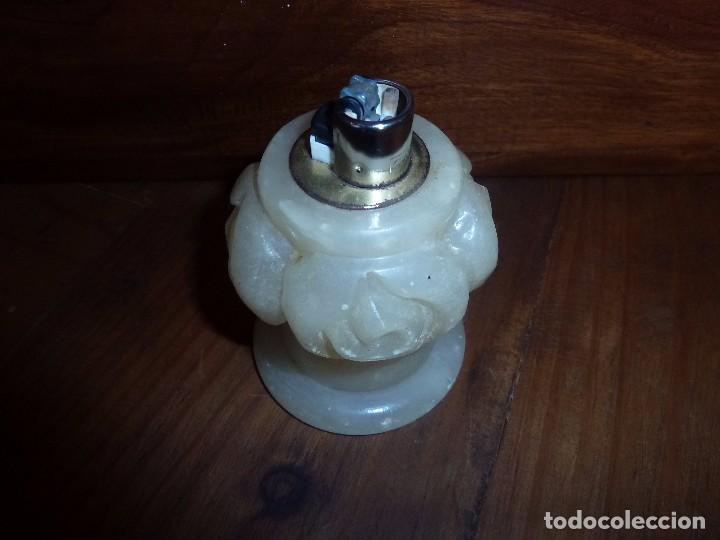 Vintage: Portamechero de alabastro blanco - Foto 2