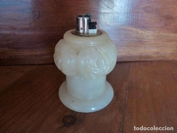 Vintage: Portamechero de alabastro blanco - Foto 4