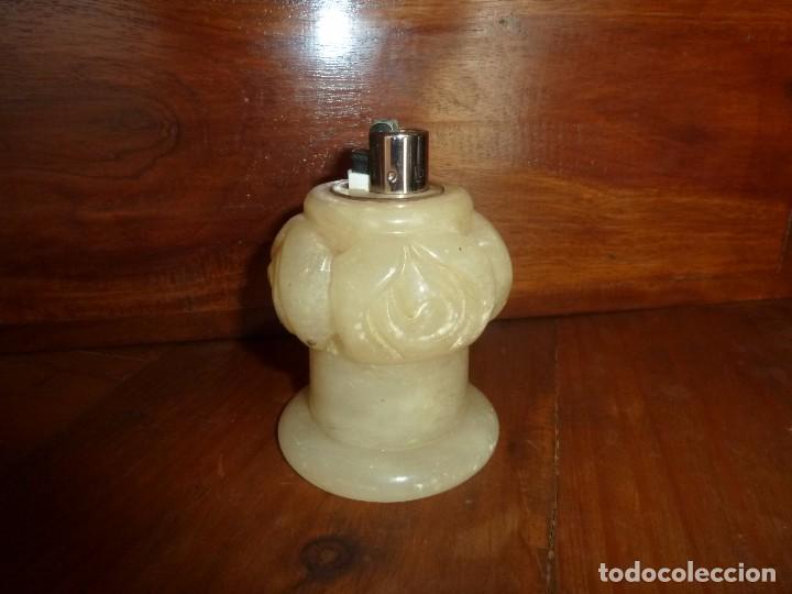Vintage: Portamechero de alabastro blanco - Foto 5