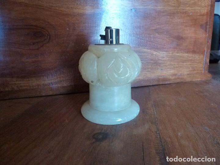 Vintage: Portamechero de alabastro blanco - Foto 6