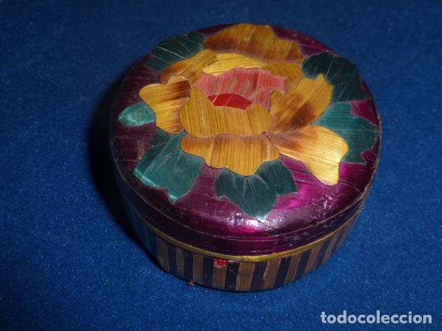 Vintage: CAJITA JOYERO REDONDO HECHO A MANO.