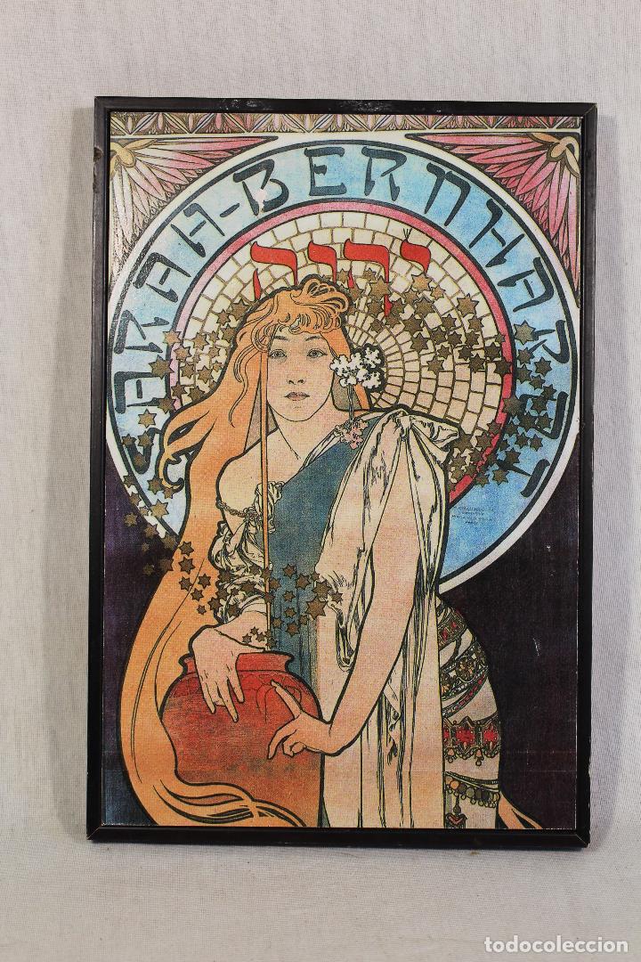 Vintage: cuadro lamina art nouveau la divina sara