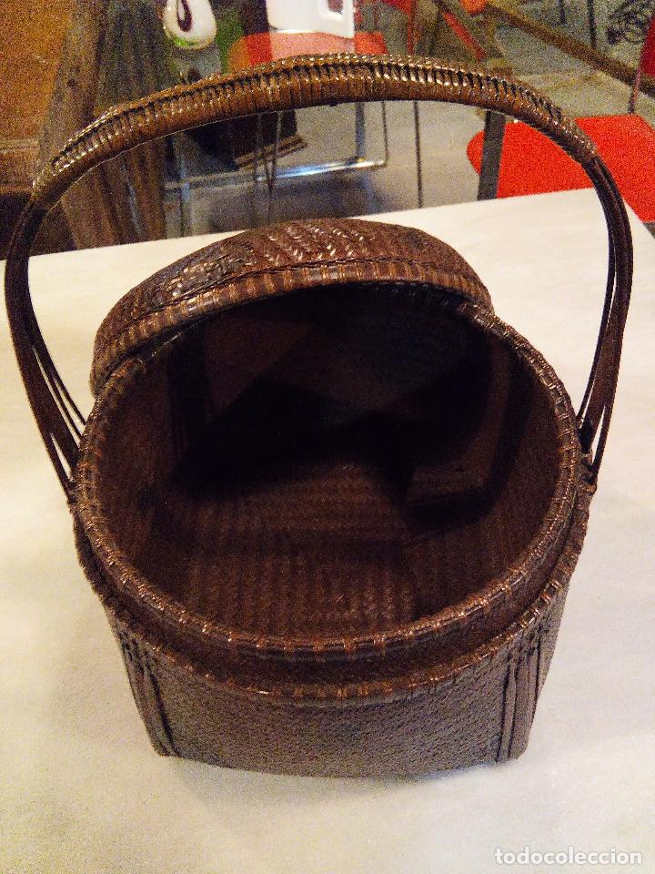 Vintage: ANTIGUO CESTO CHINO - Foto 4