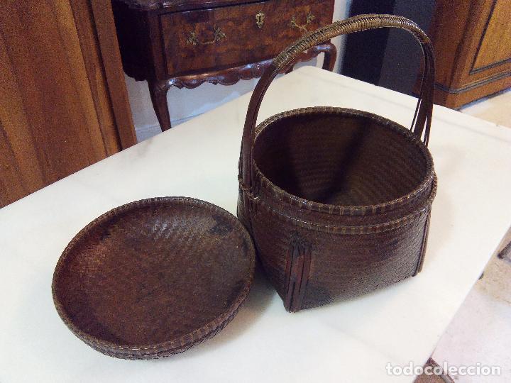 Vintage: ANTIGUO CESTO CHINO - Foto 6