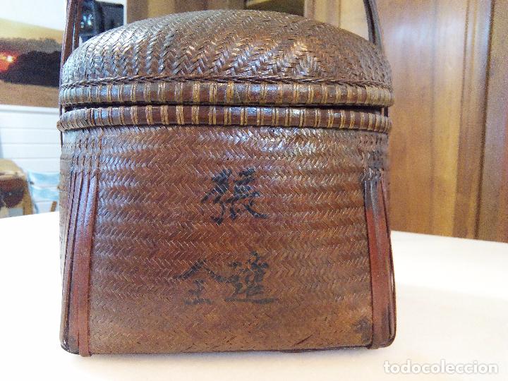 Vintage: ANTIGUO CESTO CHINO - Foto 7