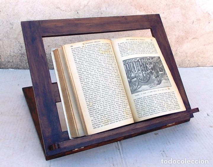 Vintage: atril de madera oscura plegable - Foto 1