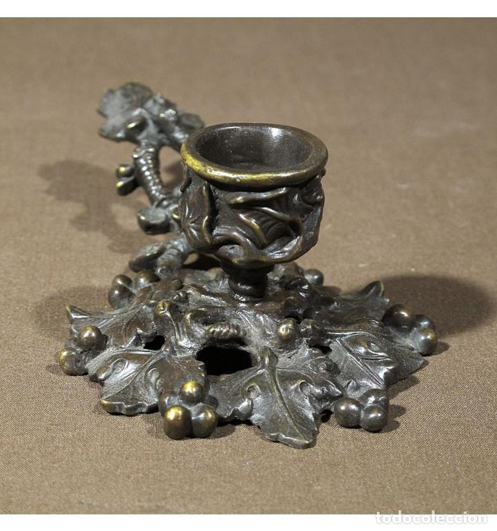 Vintage: Palmatoria de mano uvas en Bronce a la cera perdida - Foto 2