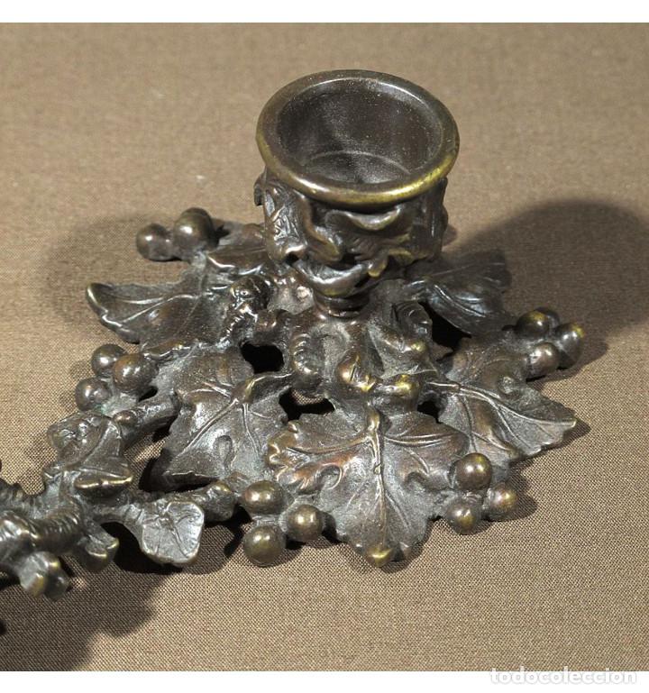 Vintage: Palmatoria de mano uvas en Bronce a la cera perdida - Foto 3