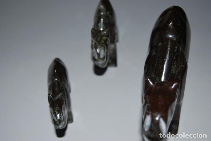 Vintage: Conjunto de tres Camellos en Marmol - Foto 5