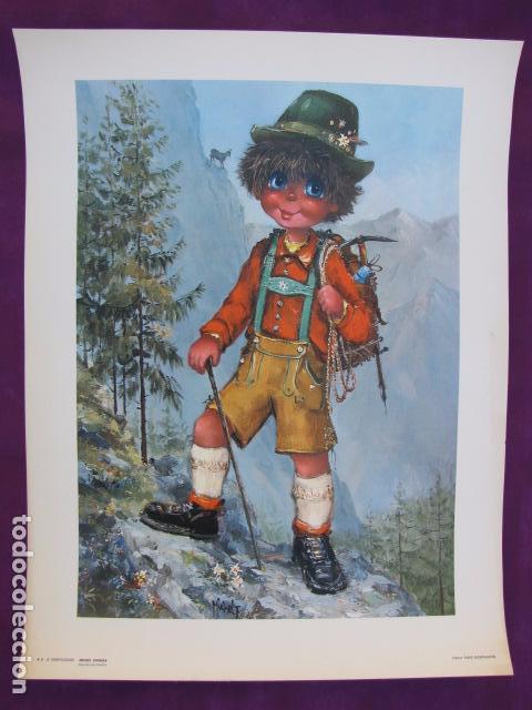 Vintage: Michel Thomas. Montmartre Par&iacute;s  a&ntilde;os 70. 52 cm x 40 cm