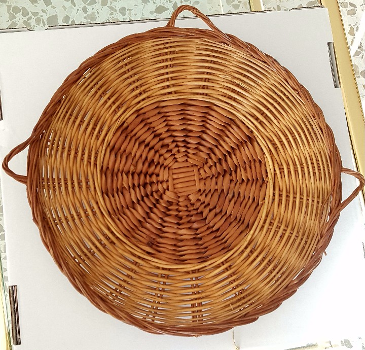 Vintage: PRECIOSA BANDEJA DE MIMBRE - Foto 1