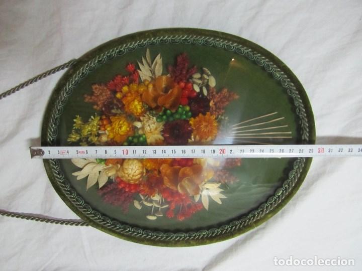 Vintage: Cuadro de flores secas con cord&oacute;n para colgar - Foto 3