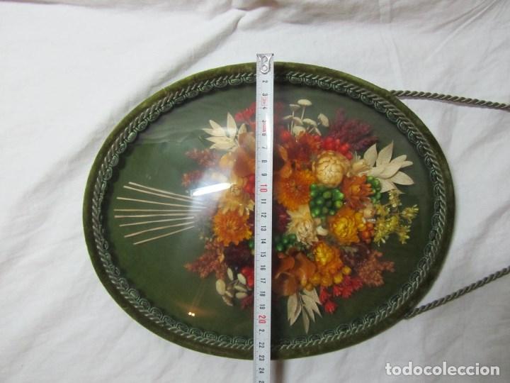 Vintage: Cuadro de flores secas con cord&oacute;n para colgar - Foto 4