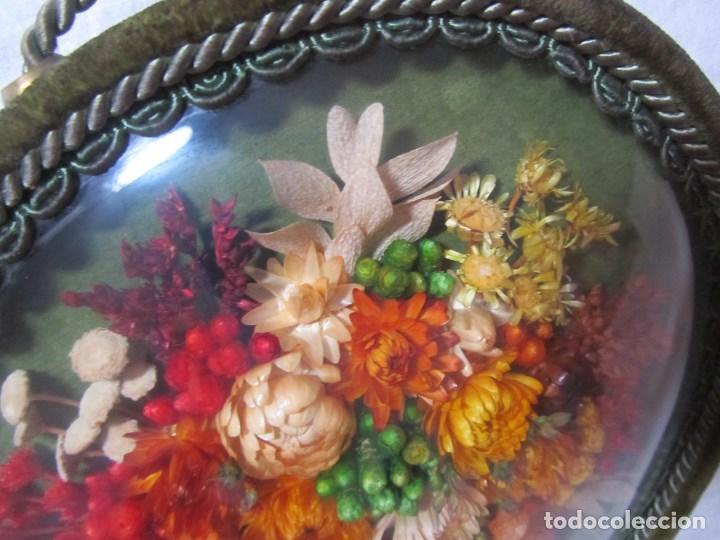 Vintage: Cuadro de flores secas con cord&oacute;n para colgar - Foto 5
