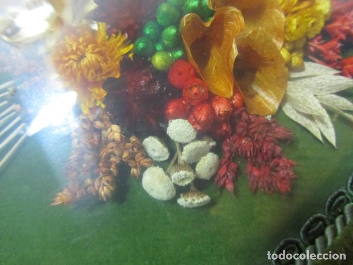 Vintage: Cuadro de flores secas con cord&oacute;n para colgar - Foto 7