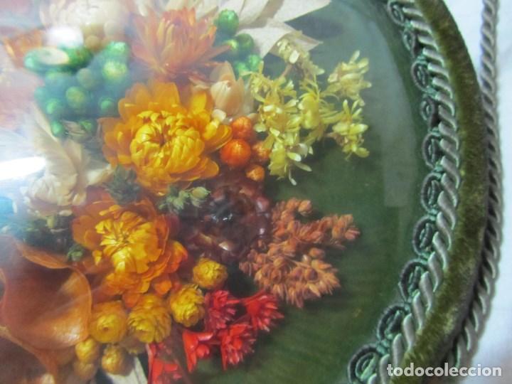 Vintage: Cuadro de flores secas con cord&oacute;n para colgar - Foto 9