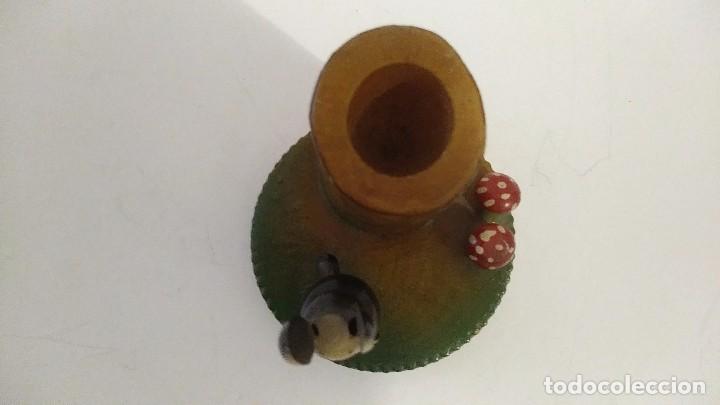 Vintage: Palillero de madera con conejo y setas - Foto 3