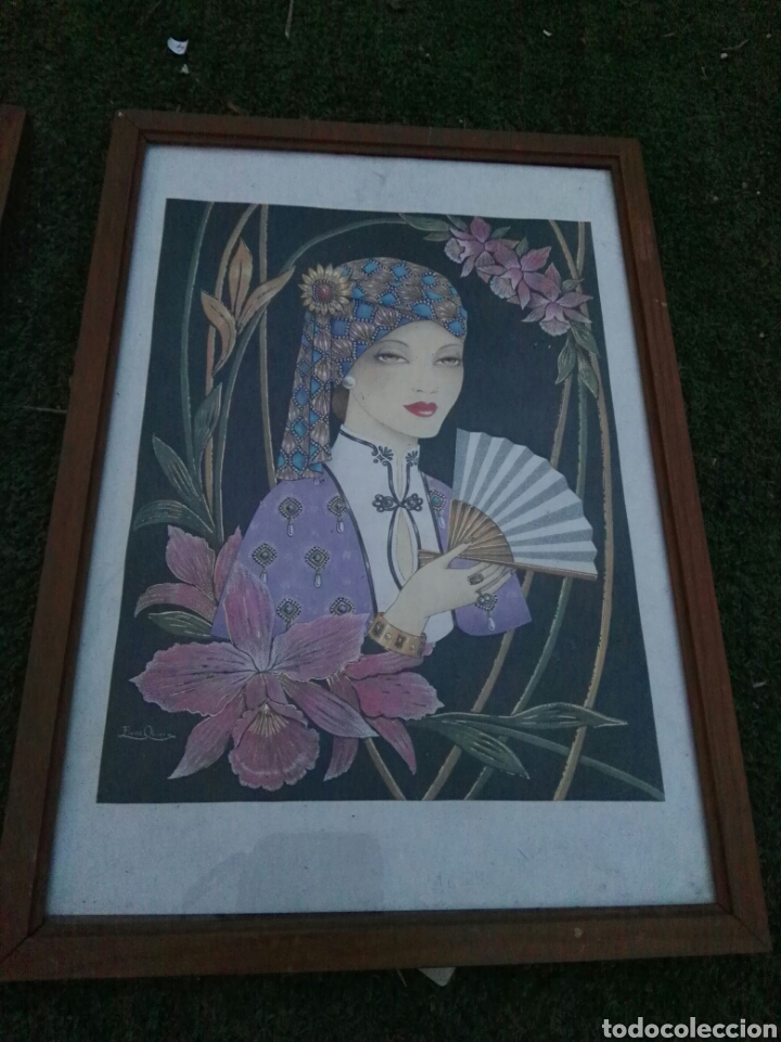 Vintage: Lote Cuadros vintage mujer - Foto 3