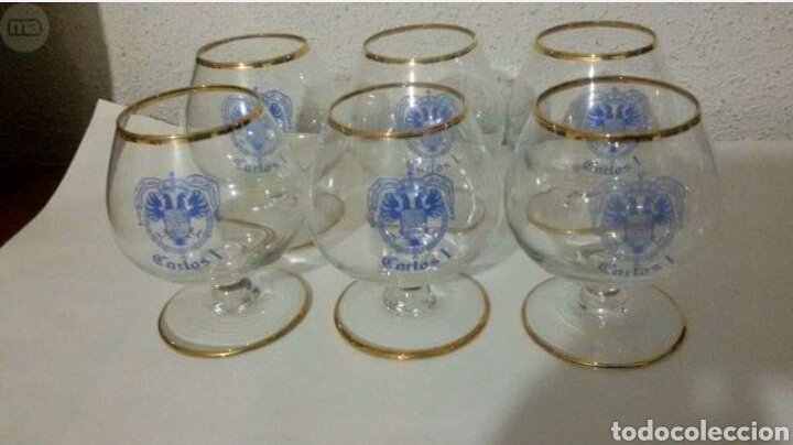 Vintage: copas con el escudo del rey Carlis l