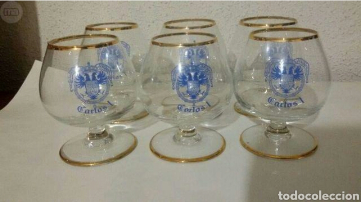 Vintage: copas con el escudo del rey Carlis l - Foto 4