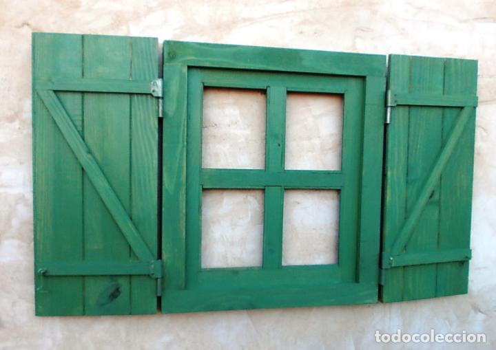 Vintage: ventana con contraventanas verde manzana, con postigos , vintage,,, ven365 -- ve50