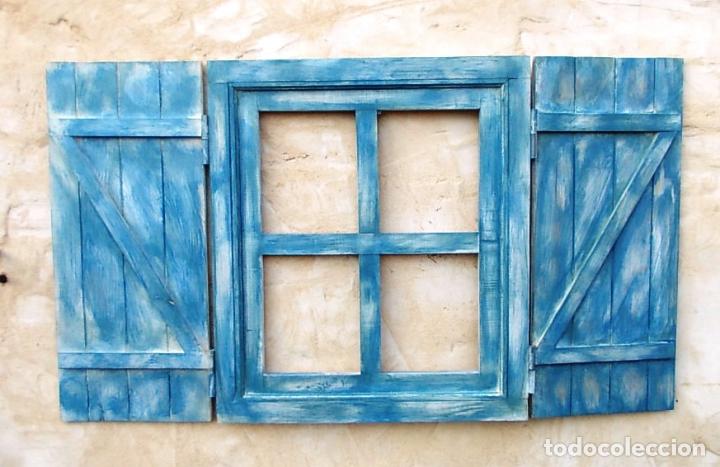 Vintage: ventana con contraventanas azulete, con postigos , vintage,,, ven365 -- ve52