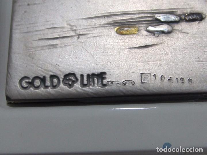 Vintage: CUADRO GOLD LINE DE PLATA Y ORO - Foto 4