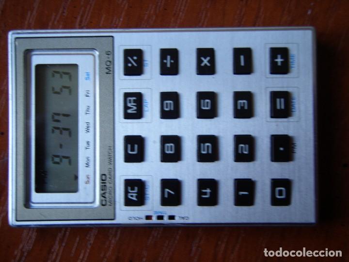 Vintage: CALCULADORA CASIO MQ-6 MQ6 CON FUNDA Y CADENA ORIGINAL - Foto 3