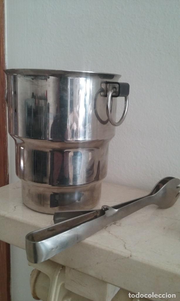 Vintage: cubitera aluminio con pinzas - Foto 2