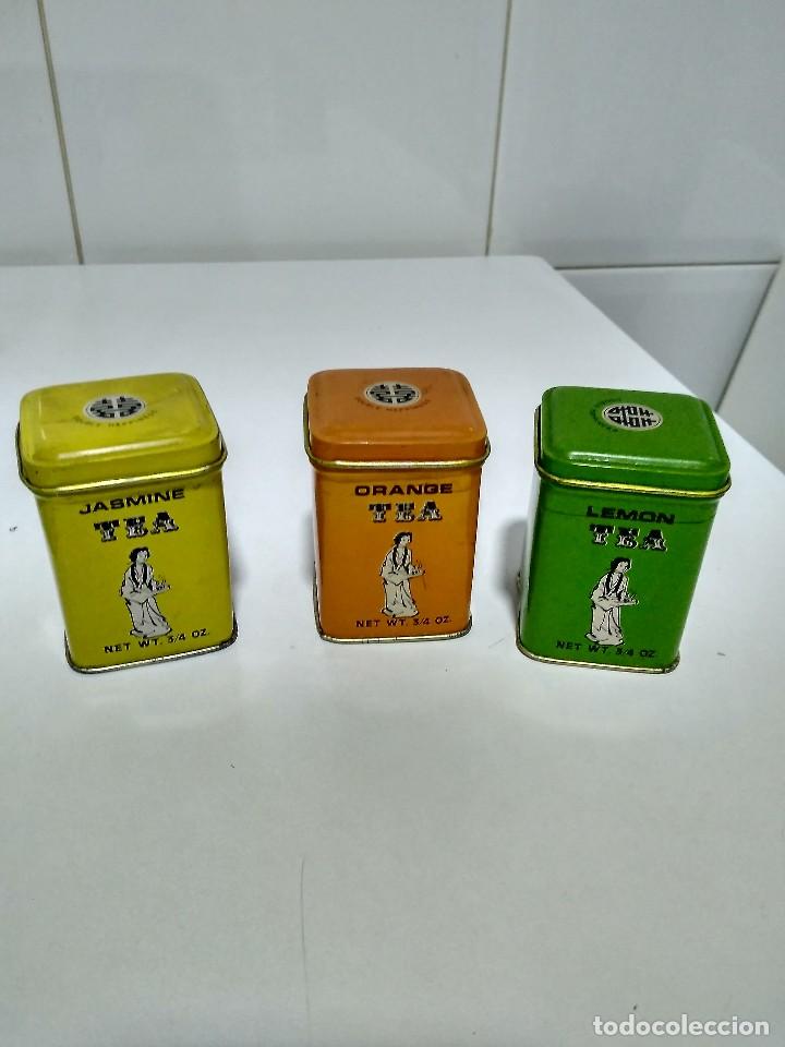 Vintage: cajitas metalicas de te. - Foto 1
