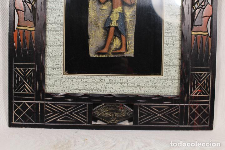 Vintage: cuadro vitrina con figura ejipcia - Foto 3