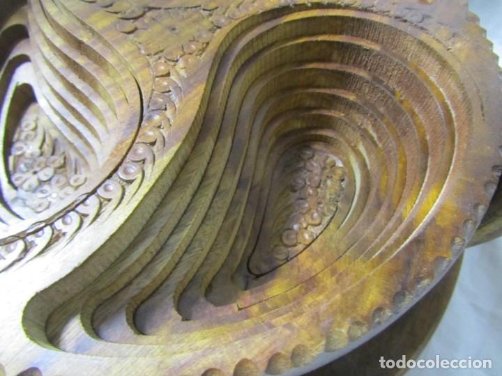 Vintage: Cesta para aperitivos de madera plegable S&iacute;mbolo celta - Foto 7