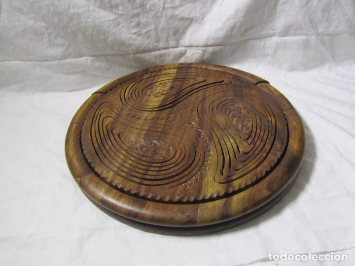Vintage: Cesta para aperitivos de madera plegable S&iacute;mbolo celta - Foto 9