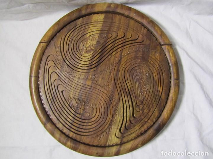 Vintage: Cesta para aperitivos de madera plegable S&iacute;mbolo celta - Foto 12