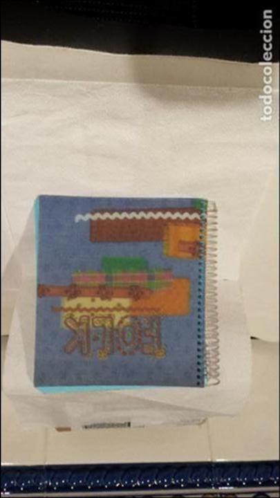 Vintage: Libreta cuadrada , hojas azules. - Foto 1
